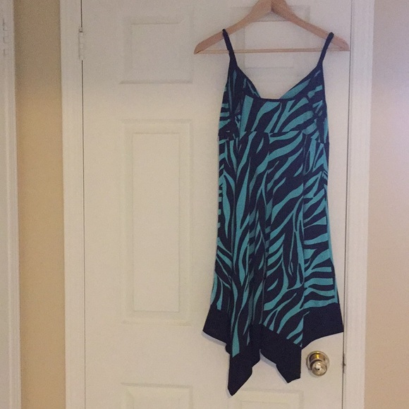 Zebra print blue dress - Picture 2 of 2